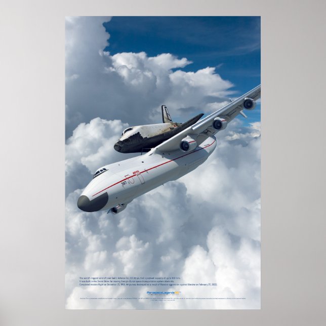 Affiche Antonov An-225 Mriya et Navette Buran (Devant)