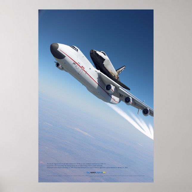 Affiche Antonov An-225 Mriya & Navette spatiale Bourane (Devant)