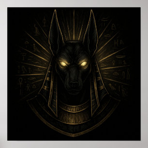 Affiche Anubis Dieu de l'après-vie - Mythologie égyptienne