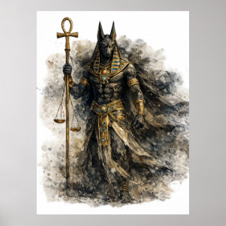 Affiche Anubis Egyptian God Ancient Mythology Wall Art