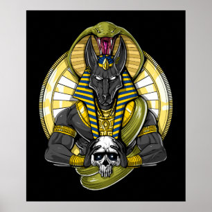 Affiche Anubis Egyptian Wolf God