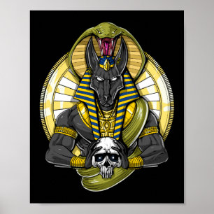 Affiche Anubis Egyptian Wolf God