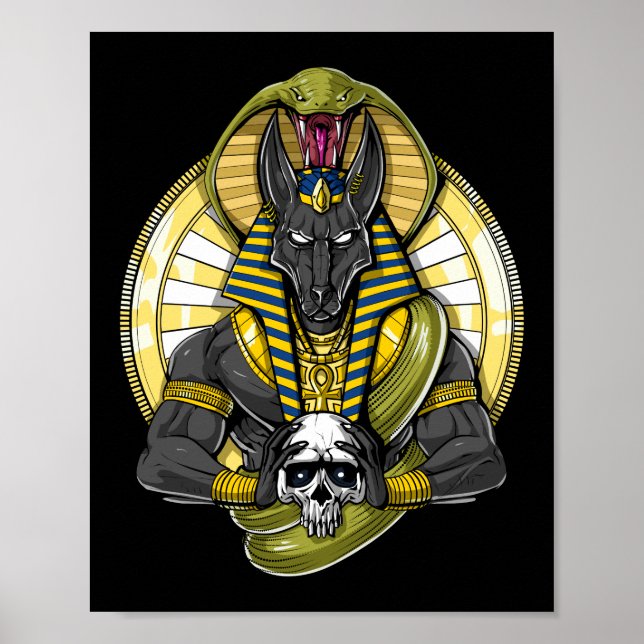 Affiche Anubis Egyptian Wolf God (Devant)