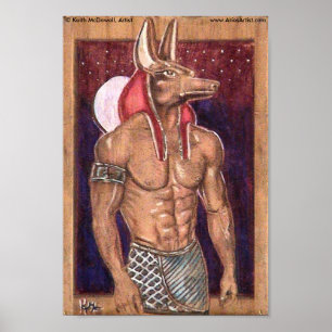Affiche Anubis sur le bois : www.AriesArtist.com