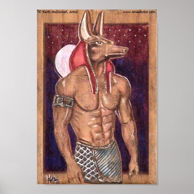 Affiche Anubis sur le bois : www.AriesArtist.com (Devant)