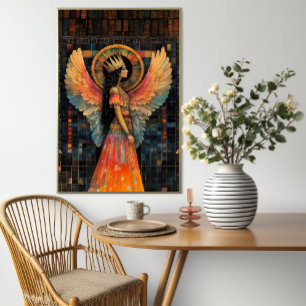 Affiche Anunnaki Star Goddess Inanna Abstraite mosaïque Ar