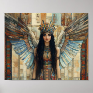 Affiche Anunnaki Star Goddess Inanna Pastel Mosaic Art
