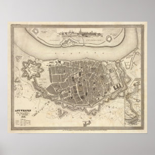 Affiche Anvers, Belgique