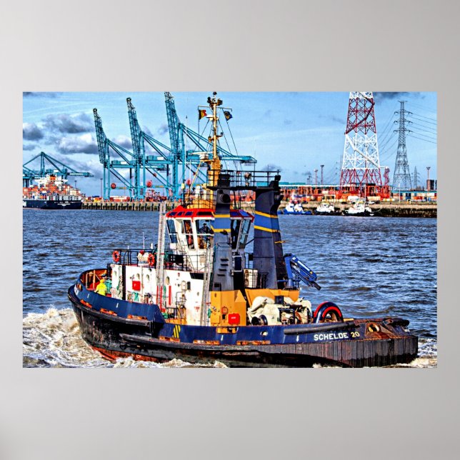 Affiche Anvers, Belgique Photographie pittoresque (Devant)