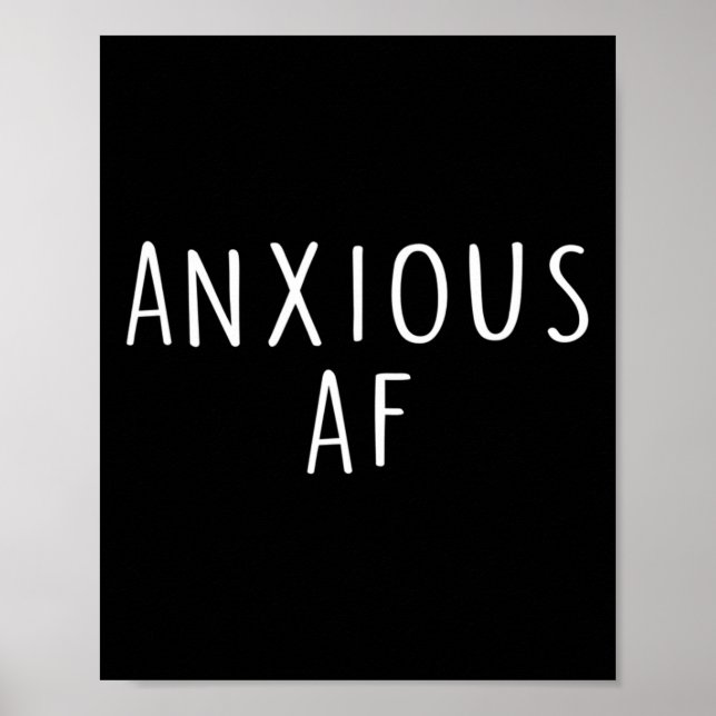 Affiche Anxiété Af Panique Stress Santé mentale Awar (Devant)