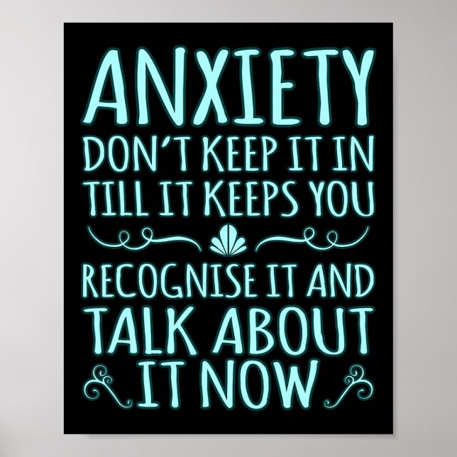 Affiche Anxiété Parler De It Ptsd Sensibilisation Ribbon S (Devant)