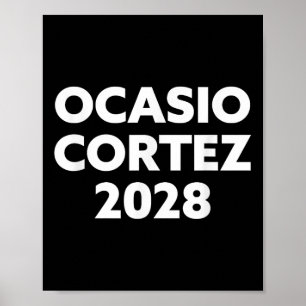 Affiche Aoc 2028 - Ocasio Cortez 2028