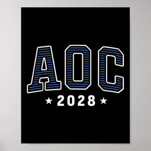 Affiche Aoc 2028 Simple Preppy Varsity