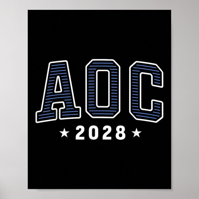 Affiche Aoc 2028 Simple Preppy Varsity (Devant)