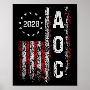Affiche Aoc Alexandria Ocasio Cortez 2028 Pour Le Présiden