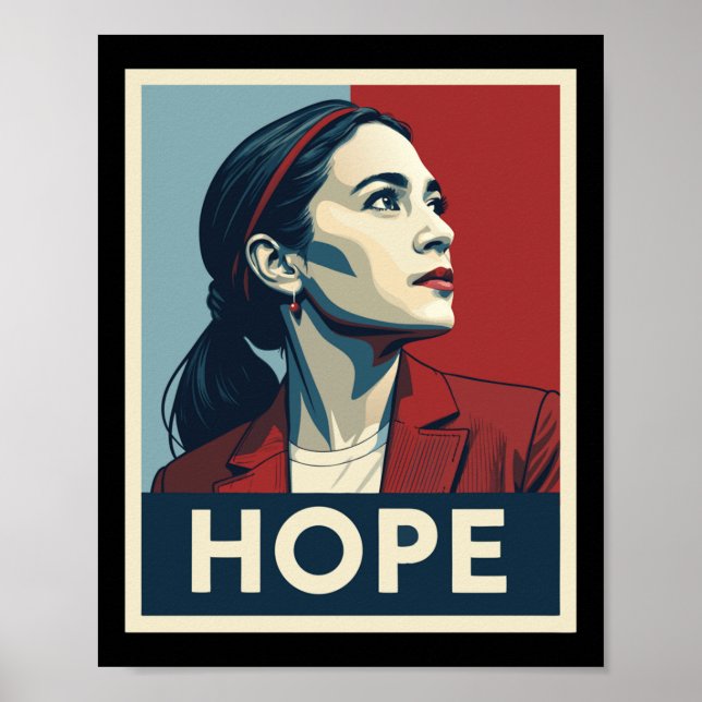 Affiche Aoc Alexandria Ocasio Cortez 2028 Pour Président - (Devant)