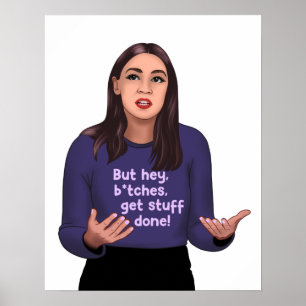 Affiche AOC - Alexandria Ocasio Cortez Féministe