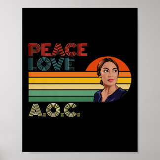 Affiche Aoc Alexandria Ocasio-cortez Première femme Présid