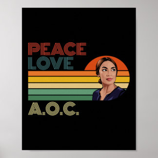 Affiche Aoc Alexandria Ocasio-cortez Première femme Présid