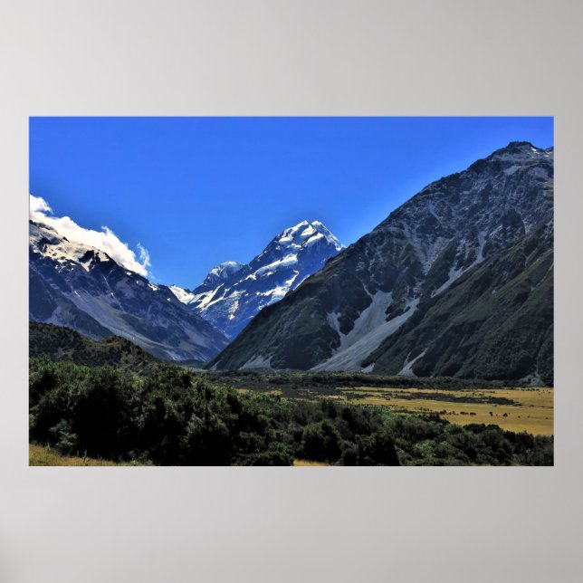 Affiche Aoraki dans la vallée (Devant)