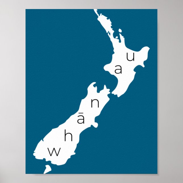 Affiche Aotearoa New Zealand With Kiwi Whanau Maori  (Devant)