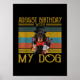 Affiche Août Anniversaire Avec Mon Gordon Setter Dog 2020