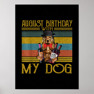Affiche Août Anniversaire Avec Mon Irlandais Setter Dog 20
