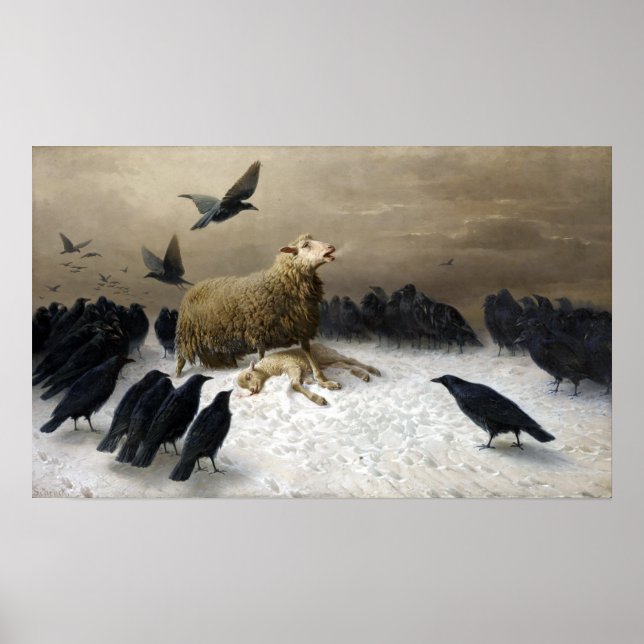 Affiche Août Friedrich Albrecht Schenck Anguish (Devant)