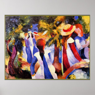 Affiche Août Macke art, Girl in the Green