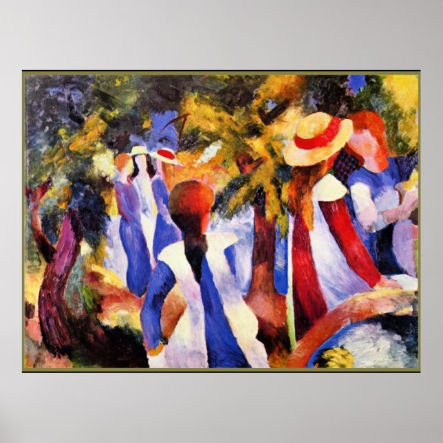 Affiche Août Macke art, Girl in the Green (Devant)