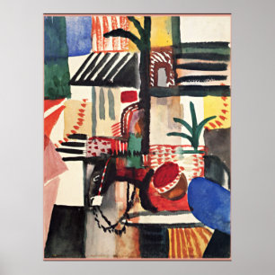 Affiche Août Macke artwork, Homme avec âne