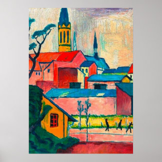 Affiche Août Macke - Marienkirche, art,