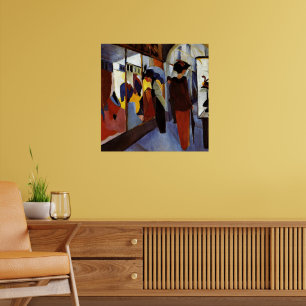 Affiche août Macke peinture colorée, Fashion Shop,