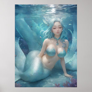 Affiche *~* AP60 8 Déesse de l'eau Imaginaire Sirène de me