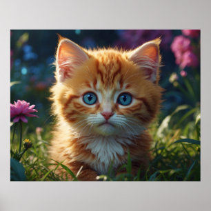 Affiche *~* AP68 5:4 Feline Kitty Kitten Fluffy Nature
