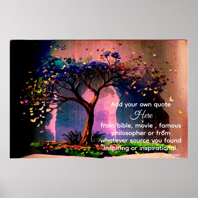 Affiche *~* AP81 Arbre Artistique Ethérée Calme do-it-your (Devant)