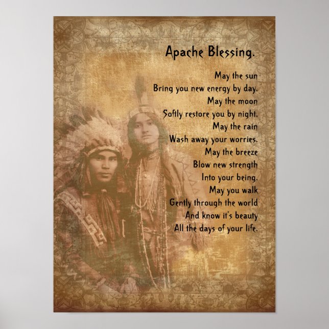 Affiche Apache Bénédiction couple amérindien (Devant)