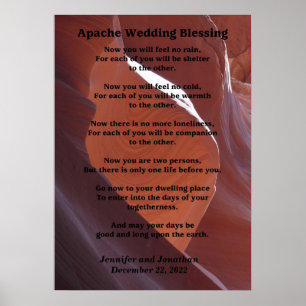 Affiche Apache Mariage Bénédiction Canyon Photo 20x28 Matt