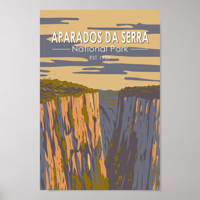 Affiche Aparados da Serra National Park Brésil Travel Art (Devant)