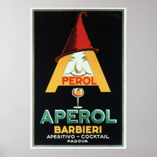 Affiche APEROL BARBIERI Italian Aperitif Cocktail Liqueur