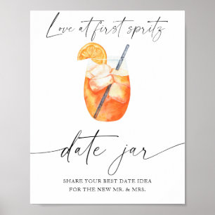 Affiche Aperol - idées de soirée en amoureux. Pot de date