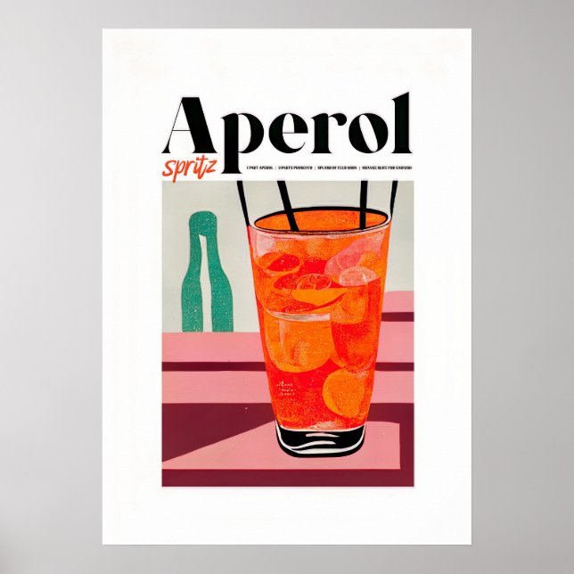 Affiche Aperol Spritz Art Abstrait moderne (Devant)