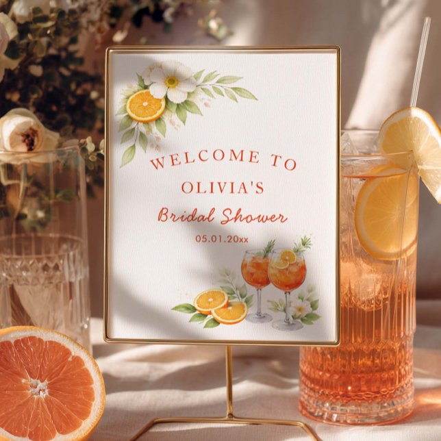 Affiche Aperol Spritz Bridal Shower Welcome (Créateur téléchargé)