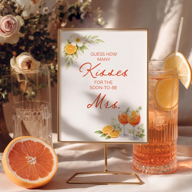 Affiche Aperol Spritz Devinez combien de baisers (Créateur téléchargé)
