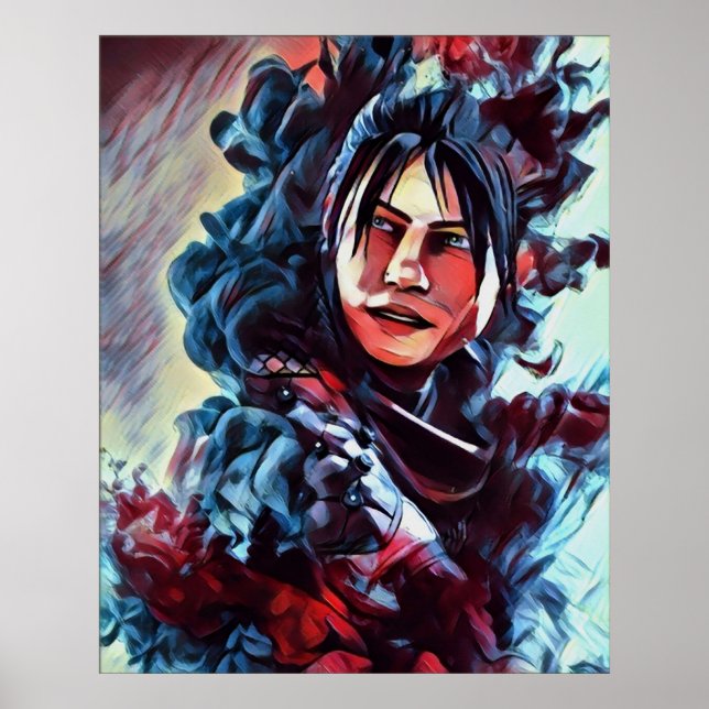 Affiche APEX LEGENDS WRAITH v4 version colorée (Devant)