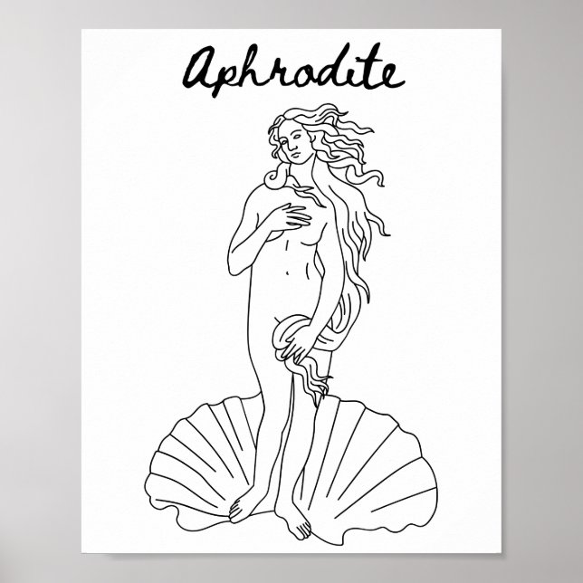 Affiche Aphrodite - Vénus - Déesse grecque de beauté (Devant)