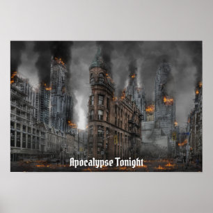 Affiche Apocalypse ce soir Ville en feu