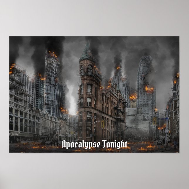 Affiche Apocalypse ce soir Ville en feu (Devant)