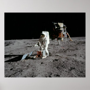 Affiche Apollo 11 Astronaut et module lunaire "Aigle"