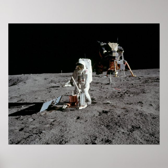 Affiche Apollo 11 Astronaut et module lunaire "Aigle" (Devant)